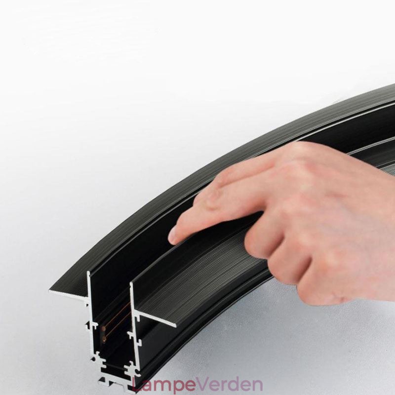 Cirkulært skinnelys Magnetisk forsænket spotlight dekorativt lys 100cm