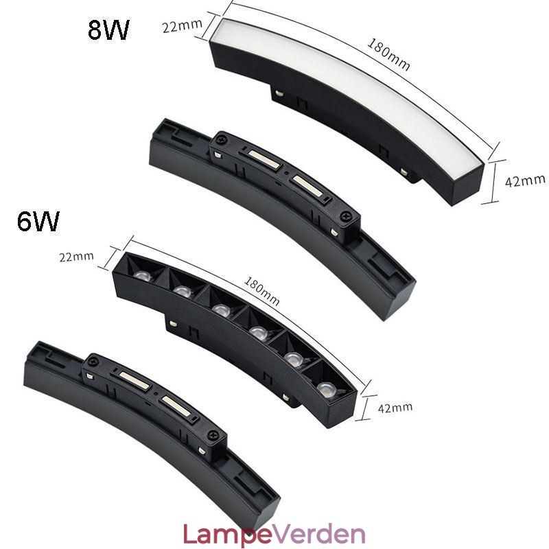 Cirkulær Magnetisk Spor Lys Forsænket Spotlight Dekorativ Lys 80cm