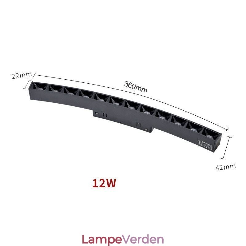 Cirkulær Magnetisk Spor Lys Forsænket Spotlight Dekorativ Lys 80cm