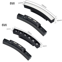 Cirkulært skinnelys Magnetisk forsænket spotlight dekorativt lys 60cm