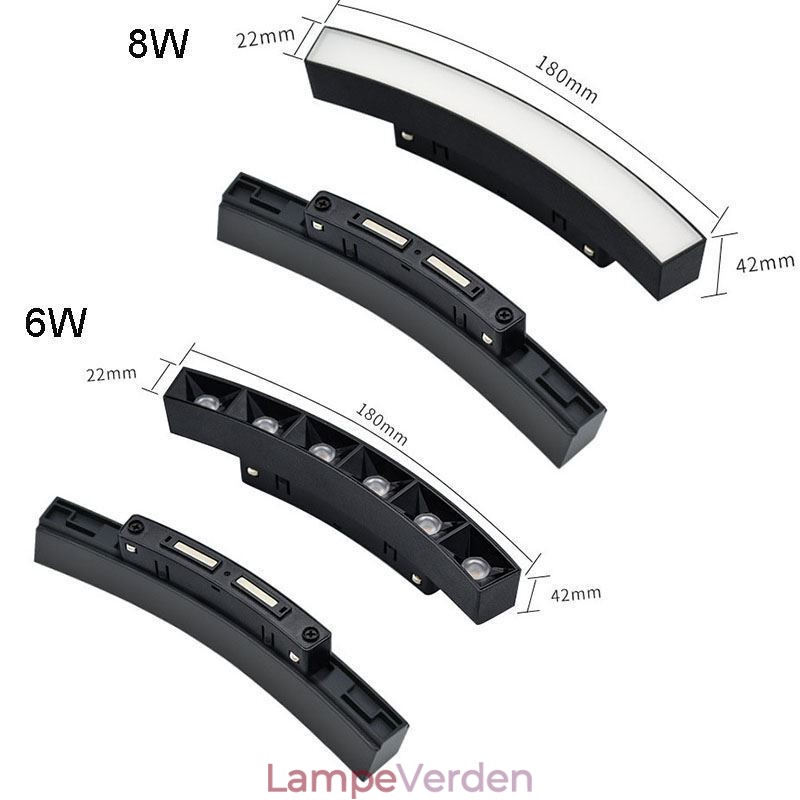 Cirkulært skinnelys Magnetisk forsænket spotlight dekorativt lys 60cm