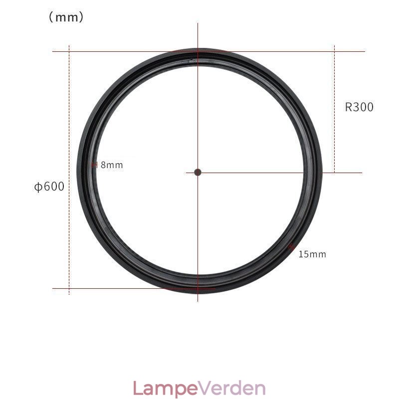 Cirkulært skinnelys Magnetisk forsænket spotlight dekorativt lys 60cm