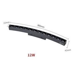 Cirkulært skinnelys Magnetisk forsænket spotlight dekorativt lys 60cm