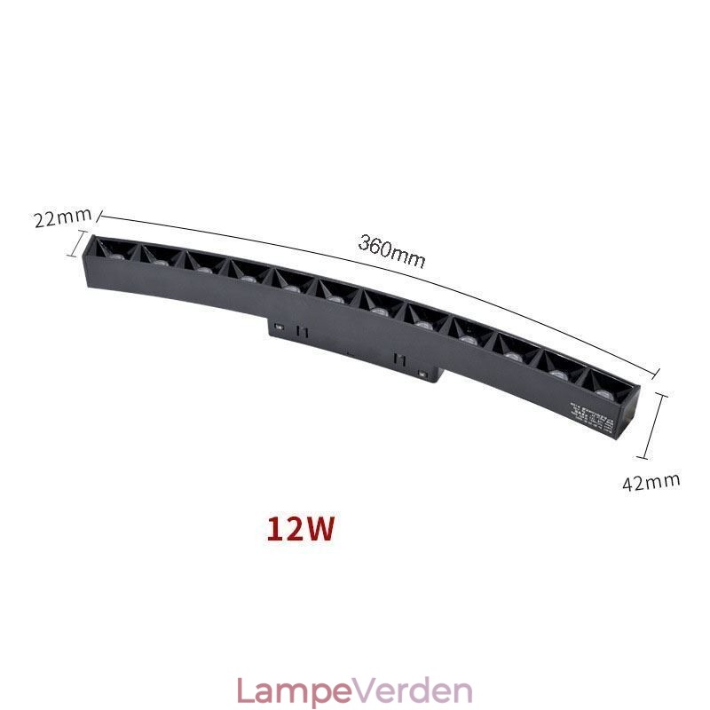Cirkulært skinnelys Magnetisk forsænket spotlight dekorativt lys 60cm