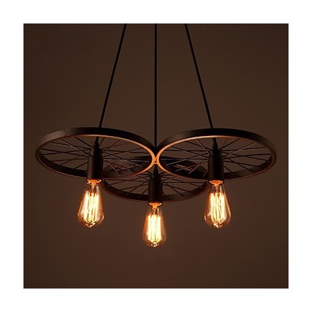 Loft Retro Pendel Lamper Amerikansk land smedejern Lysekrone industriel stil hjul Loft Retro Pendel Lamper Amerikansk land smedejern Lysekrone industriel stil hjul