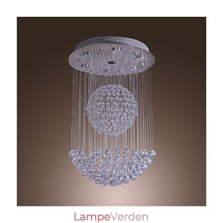 Moderne moderne krystal krom lysekrone Flush Mount Moderne moderne krystal krom lysekrone Flush Mount