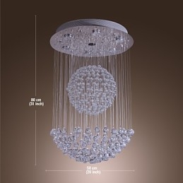 Moderne moderne krystal krom lysekrone Flush Mount