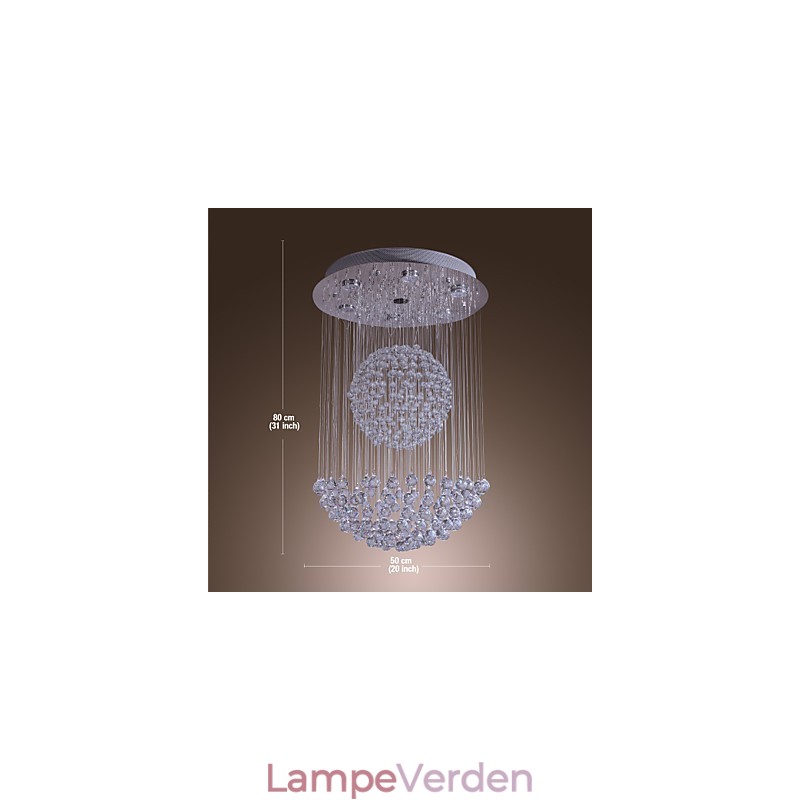 Moderne moderne krystal krom lysekrone Flush Mount