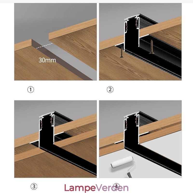 Indbygget Spotlight Magnetisk Spor Lys Dekorativ Lys 6M 36V