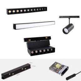 Magnetisk skinnelys Indsænket spotlight dekorativt lys 6M*2