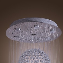 Moderne moderne krystal krom lysekrone Flush Mount