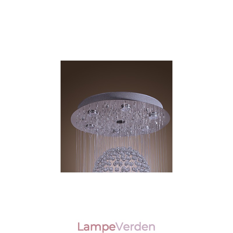 Moderne moderne krystal krom lysekrone Flush Mount