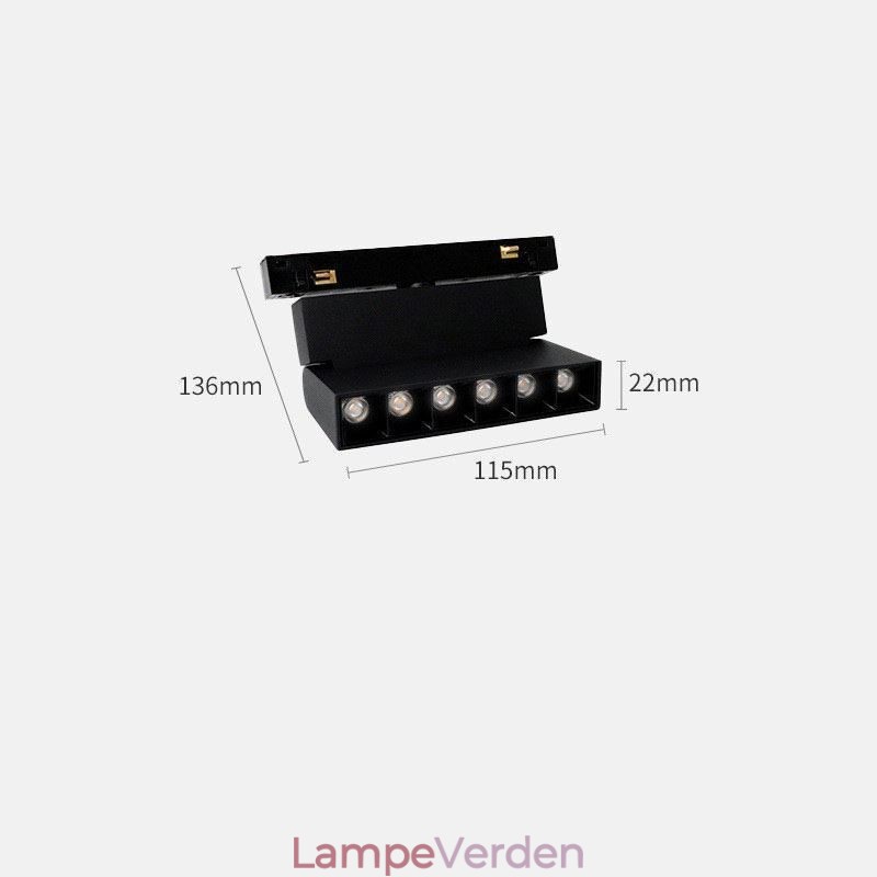 Magnetisk skinnelys Indsænket spotlight dekorativt lys 6M*2