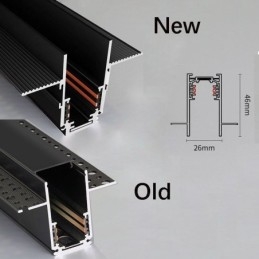 Magnetisk skinnelys Indsænket spotlight dekorativt lys 6M*2