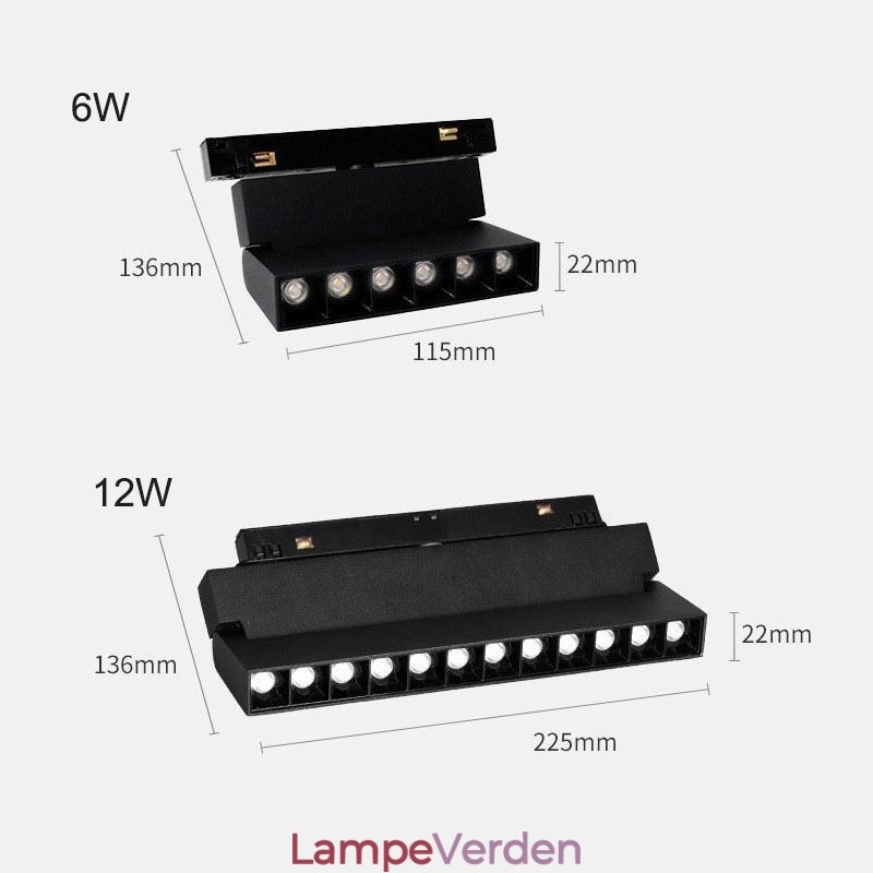 Forsænket skinnegitter Spotlight Sporliste Spotlight Magnetisk foldegitter Spotlight 36V