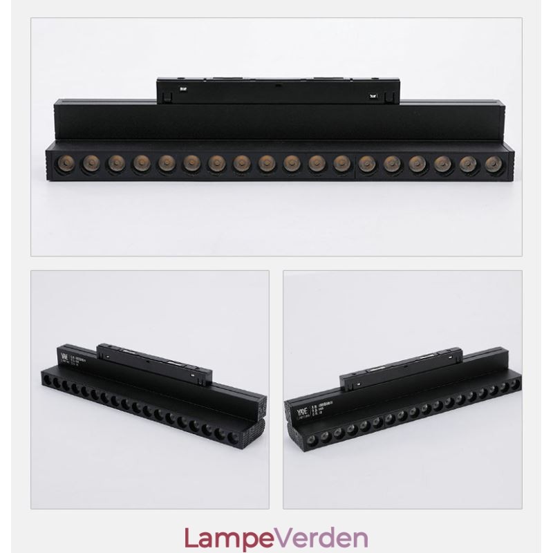 Forsænket skinnegitter Spotlight Sporliste Spotlight Magnetisk foldegitter Spotlight 36V