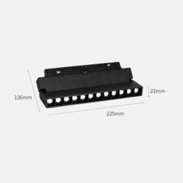 Forsænket skinnegitter Spotlight Sporliste Spotlight Magnetisk foldegitter Spotlight 36V