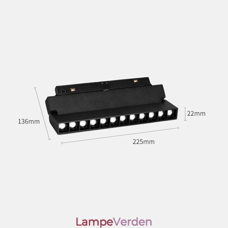 Forsænket skinnegitter Spotlight Sporliste Spotlight Magnetisk foldegitter Spotlight 36V