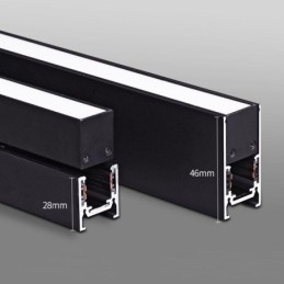 Forsænket skinnebelysningsskinner Magnetisk aluminiumsskinneoverfladeprofil Ultratynd skinnelysstribe 100 cm