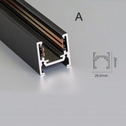 Forsænket skinnebelysningsskinner Magnetisk aluminiumsskinneoverfladeprofil Ultratynd skinnelysstribe 100 cm