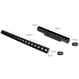 Forsænket Sporgitter Spotlight Strip Spotlight Magnetisk Sporgitter Spotlight 36V