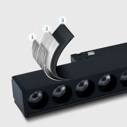 Forsænket Sporgitter Spotlight Strip Spotlight Magnetisk Sporgitter Spotlight 36V