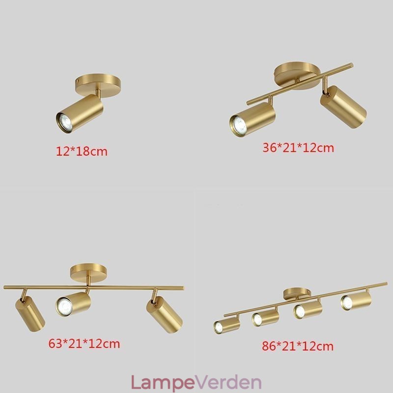 Nordic Brass Flush Mount Loftslampe