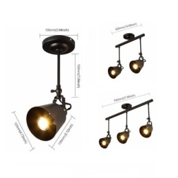Rustik Iron Spotlight Countryside Vintage Loftslampe