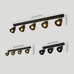 Rustik Vintage Spotlight Industrial Iron Track Lighting