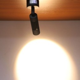 Roterbar COB spotlight sort loftsspot (enkelt lys)