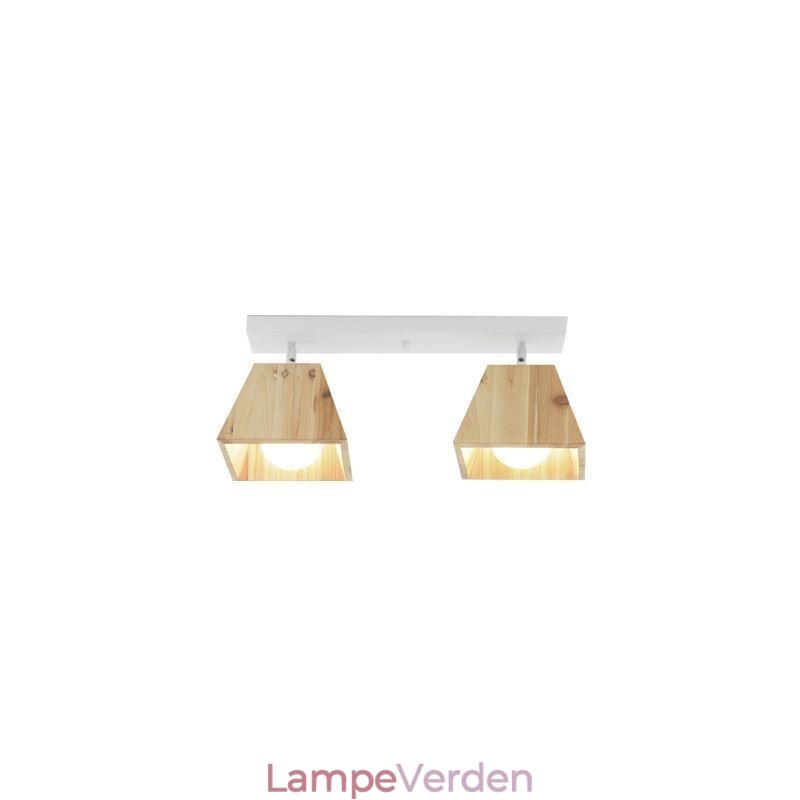 Nordic Wooden Spotlight Fire Prism Roterbar Loftsspot