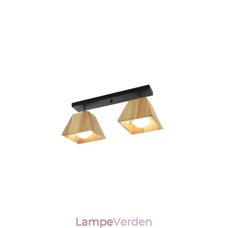 Nordic Wooden Spotlight Fire Prism Roterbar Loftsspot