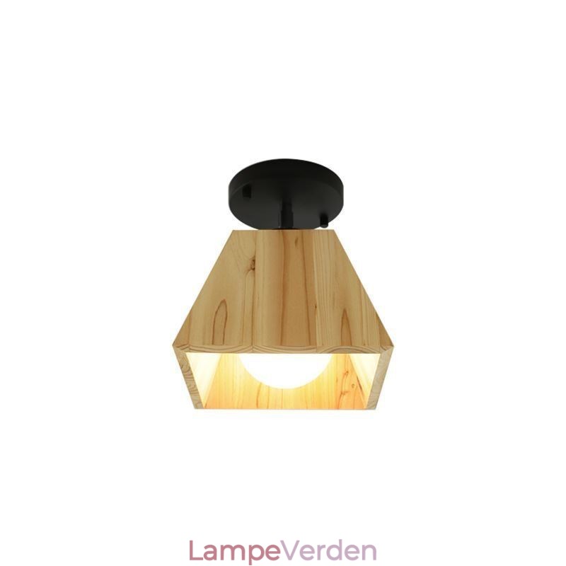 Nordic Wooden Spotlight Fire Prism Roterbar Loftsspot