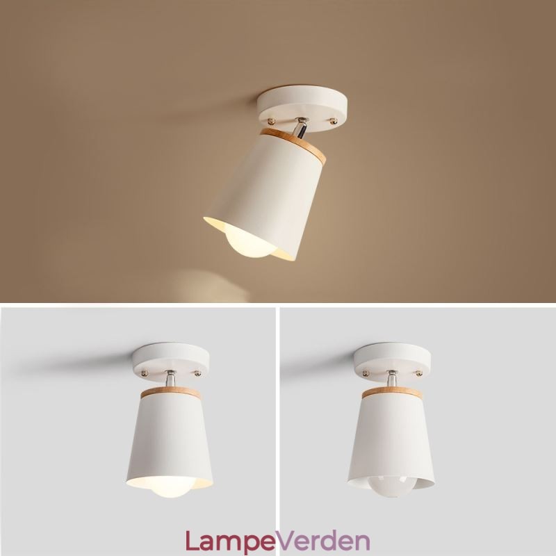 Nordic Iron Spotlight Enkelt træloftslys (enkelt lys)