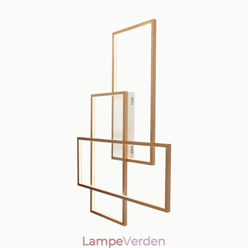 Guld Moderne Moderne Aluminiumsmaleri Loftslampe Flush Mount Light med Remote Dimmer til stuen seng (kan også bruges som væglampe)