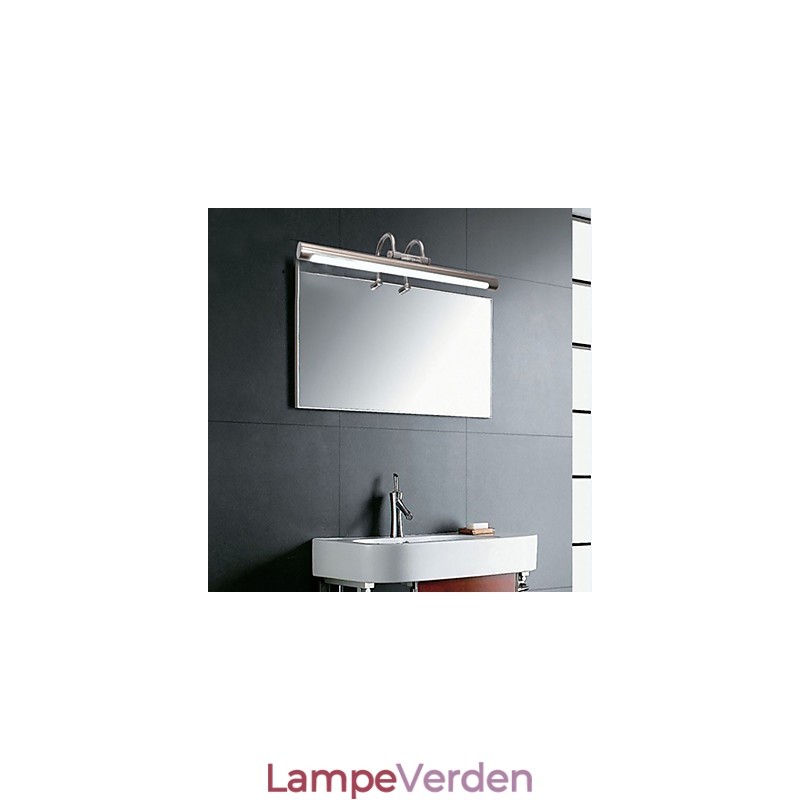 Spejllamper i rustfrit stål Akryl væglamper til badeværelset Makeup-lamper Kold Hvid Varm Hvid (Størrelse: 57X13,5X15)