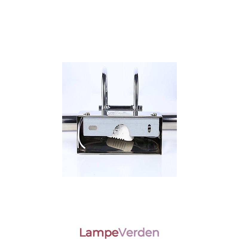 Spejllamper i rustfrit stål Akryl væglamper til badeværelset Makeup-lamper Kold Hvid Varm Hvid (Størrelse: 57X13,5X15)