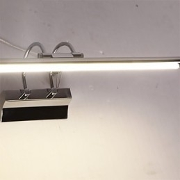 Spejllamper i rustfrit stål Akryl væglamper til badeværelset Makeup-lamper Kold Hvid Varm Hvid (Størrelse: 57X13,5X15)