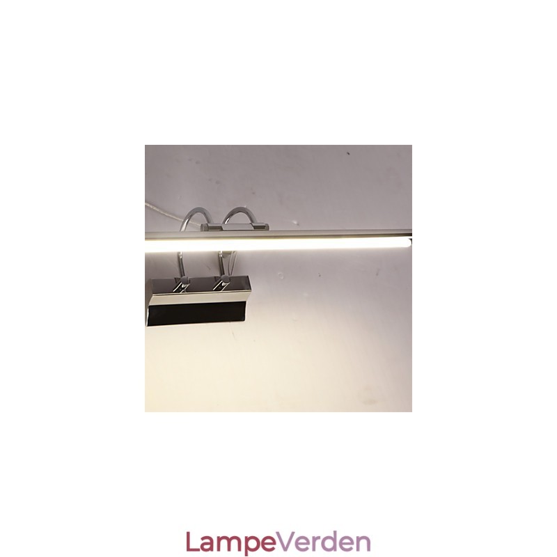 Spejllamper i rustfrit stål Akryl væglamper til badeværelset Makeup-lamper Kold Hvid Varm Hvid (Størrelse: 57X13,5X15)