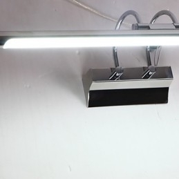 Spejllamper i rustfrit stål Akryl væglamper til badeværelset Makeup-lamper Kold Hvid Varm Hvid (Størrelse: 57X13,5X15)