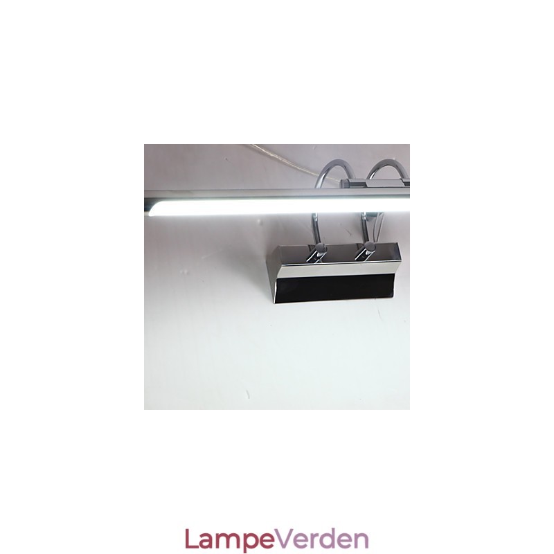 Spejllamper i rustfrit stål Akryl væglamper til badeværelset Makeup-lamper Kold Hvid Varm Hvid (Størrelse: 57X13,5X15)