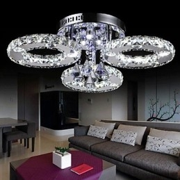 Moderne moderne krystal krom metal flush Mount