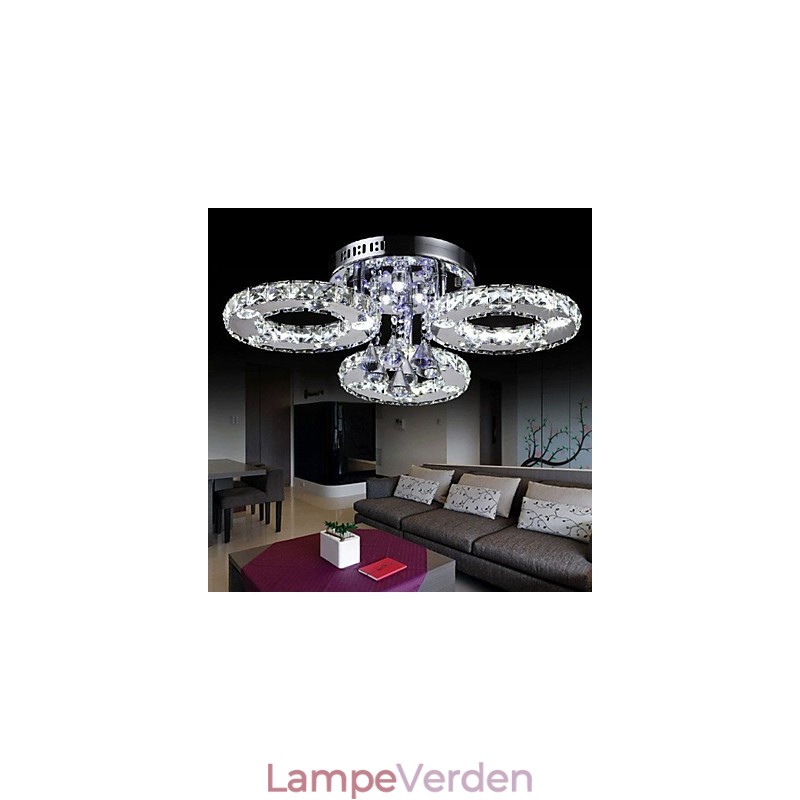 Moderne moderne krystal krom metal flush Mount