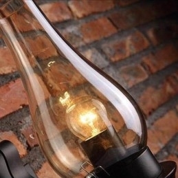 Retro rustik nordisk glas væglampe Soveværelse Sengelampe Vintage industrielle væglamper