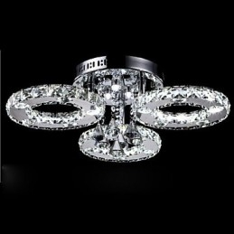 Moderne moderne krystal krom metal flush Mount