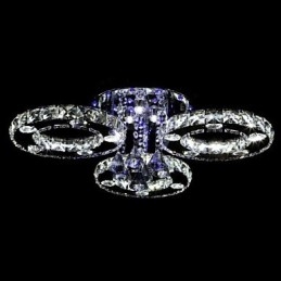 Moderne moderne krystal krom metal flush Mount