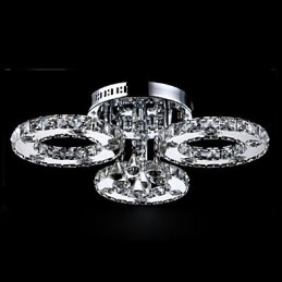 Moderne moderne krystal krom metal flush Mount