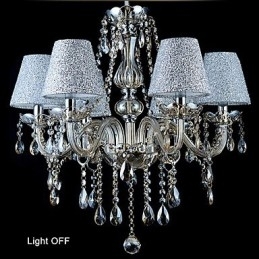 Moderne moderne klassisk vintage krystal galvaniseret glas lysekrone