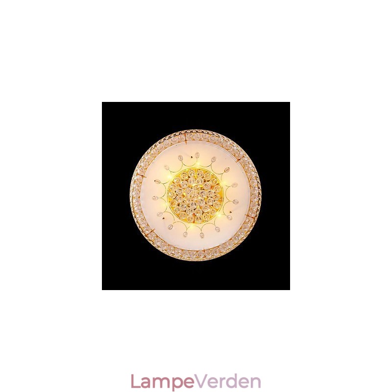 Rund krystal Absorber Kuppel Lys Loftlampe Diameter 80CM Indeholder 15 Pærer