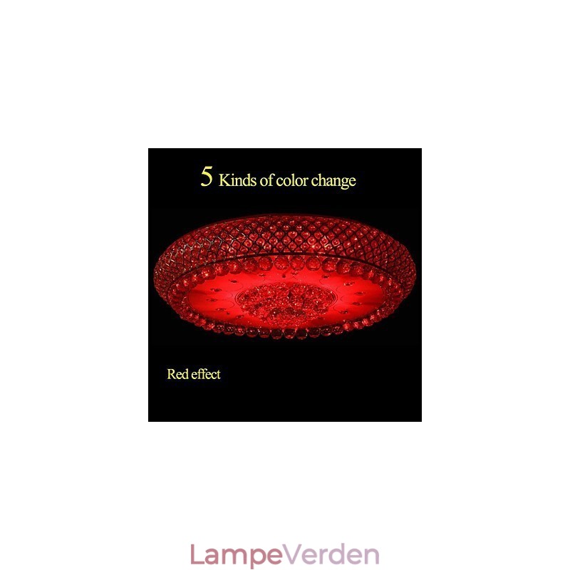 Rund krystal Absorber Kuppel Lys Loftlampe Diameter 80CM Indeholder 15 Pærer